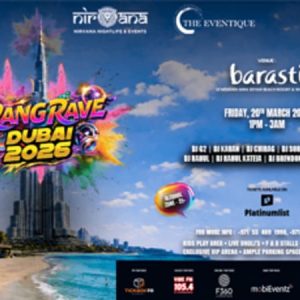 Rang Rave Dubai 2026 Family Holi Event at Barasti Beach in Dubai