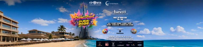Rang Rave Dubai 2026 Family Holi Event at Barasti Beach in Dubai