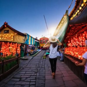 Maeklong Railway Market and Damnoen Saduak Floating Market Day Tour